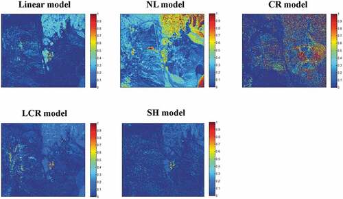 Figure 17. Abundance maps consistent with maps of MRR error (RRMSE)