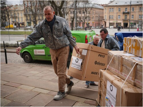 Fig. 2 Delivery of equipment to a museum in Lviv. Image courtesy of The Kosciuszko Foundation.