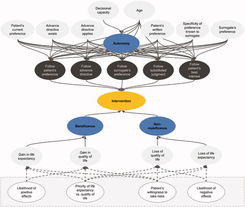 Figure 1. Visualization of the METHAD FCM. In this pilot study, we omitted the principle of justice for reasons explained below.