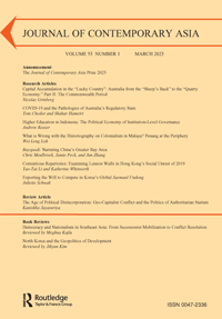 Cover image for Journal of Contemporary Asia, Volume 53, Issue 1, 2023