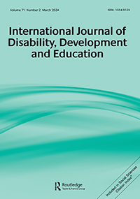Cover image for International Journal of Disability, Development and Education, Volume 71, Issue 2, 2024