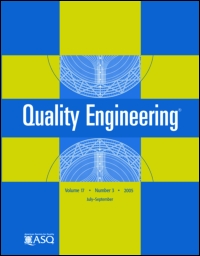 Cover image for Quality Engineering, Volume 19, Issue 1, 2007