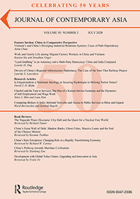 Cover image for Journal of Contemporary Asia, Volume 50, Issue 3, 2020