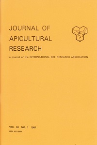 Cover image for Journal of Apicultural Research, Volume 26, Issue 1, 1987