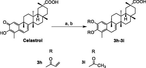 Scheme 3. Reagents and conditions: (a) CH2Cl2, MeOH, NaBH4, rt, 0.5 h; (b) ROR, DMAP, TEA, 48 °C, reflux, 12 h.