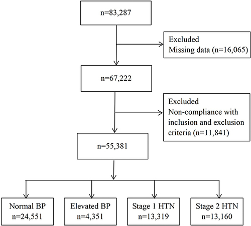 Figure 1 Flowchart of the inclusion and exclusion.