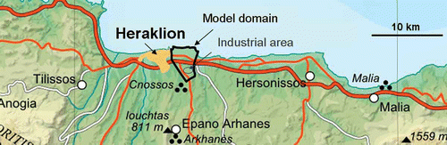 Fig. 2 Topographic map of the area of interest.