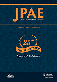 Cover image for Journal of Public Affairs Education, Volume 25, Issue 1, 2019