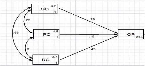 Figure 3. Path analysis.