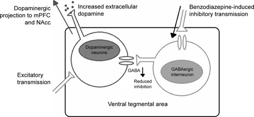 Figure 2 Mechanism of benzodiazepines at VTA.