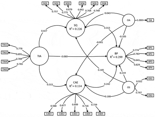 Figure 3. Structural model