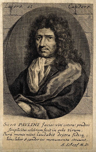 Figure 3. Portrait of the early-modern German physician Franz Christian Paullini, author of Heilsame Dreck Apotheke (Therapeutic Filth Pharmacy) of 1696. Courtesy of the Wellcome Collection.