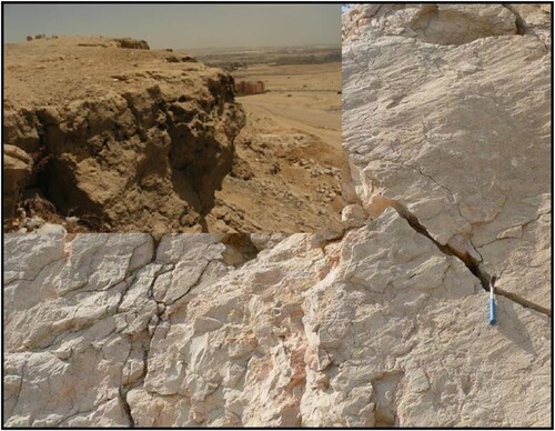 Figure 2. Diversity of fractures running in Al-Mokattam limestone Formation at Jabal Al-Mokattam Area.