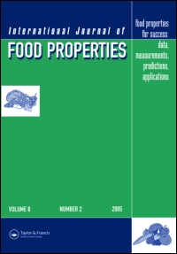 Cover image for International Journal of Food Properties, Volume 20, Issue 4, 2017