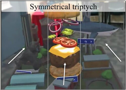 Figure 14. Joseph’s 3D holographic scene read as symmetrical triptych.