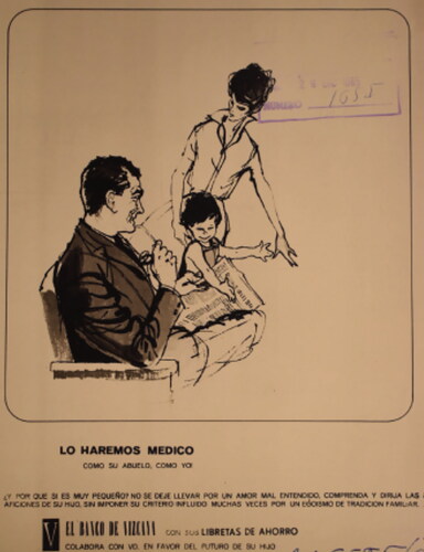 Figure 5. ‘He wants to be like you’. Source: AHBE-BP. 994 Banco Vizcaya: request addressed to the Banco de Vizcaya dated 29 December 1965 (Martínez-Rodríguez & Batiz-Lazo, Citation2023b).