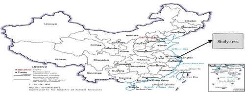 Figure 1. Map showing the location of the study area of Shanghai in China