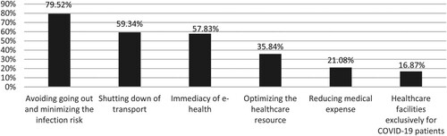 Figure 1. Reasons for choosing e-health.