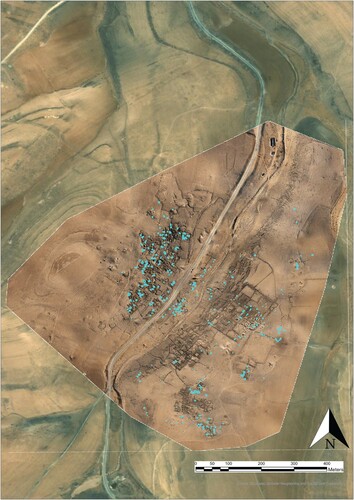 Figure 4. A plan of the pits recorded during the systematic ground survey (INV22).