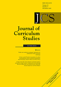 Cover image for Journal of Curriculum Studies, Volume 52, Issue 6, 2020