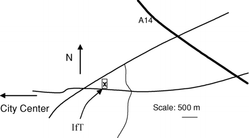 FIG. 5 Measuring site between heavy roads on the outskirts of Leipzig, Germany.