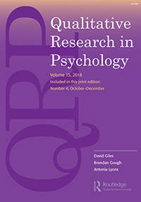 Cover image for Qualitative Research in Psychology, Volume 15, Issue 4, 2018