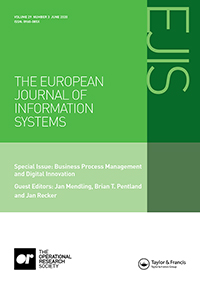 Cover image for European Journal of Information Systems, Volume 29, Issue 3, 2020