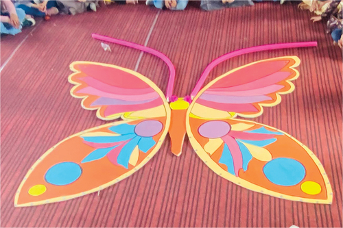 Figure 3. The butterfly metaphor helped participants explore ideas of growth, transformation, and change (Photo: Suhail Parry).