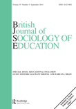 Cover image for British Journal of Sociology of Education, Volume 35, Issue 5, 2014