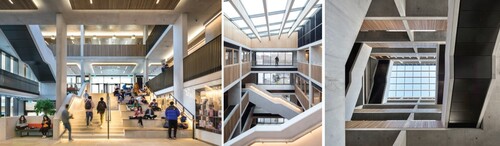 Figure 2. Grand civic space: Central atrium of the UCL Student Centre. Image courtesy: Nicholas Hare Architects © Alan Williams photography and Richard Chivers Photography: Photographer owns copyright.