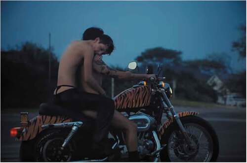 Figure 2. Troye Sivan in his music video “Angel Baby,” revealing his thong. Author screenshot.