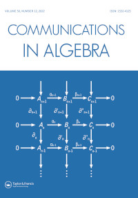 Cover image for Communications in Algebra, Volume 50, Issue 12, 2022