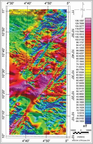 Figure 2. Total magnetic intensity map