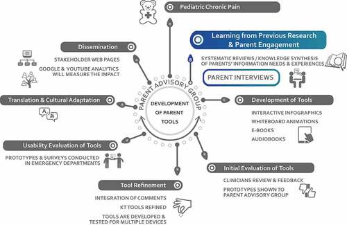 Figure 2. Chronic pain e-book development wheel.