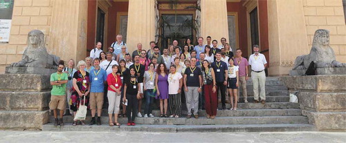 1. Upper photograph: Group photograph of the participants of the GEC meeting of Palermo (Botanical Garden; photo: Leopoldo De Simone).