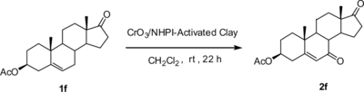 Scheme 2 Allylic selective oxidation of compound 1f with protected 3β-hydroxyl group to compound 2f.
