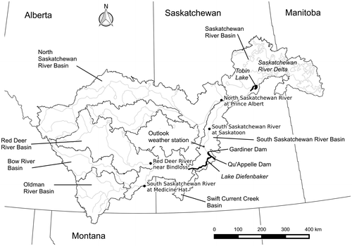 Figure 1. The Saskatchewan River basin.