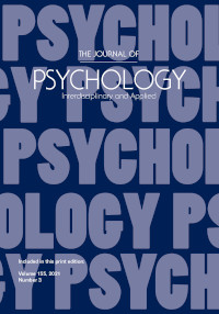 Cover image for The Journal of Psychology, Volume 155, Issue 3, 2021