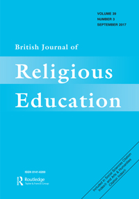 Cover image for British Journal of Religious Education, Volume 39, Issue 3, 2017
