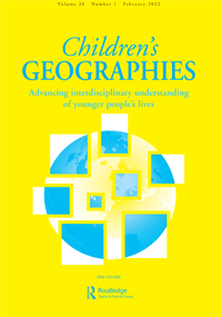 Cover image for Children's Geographies, Volume 20, Issue 1, 2022