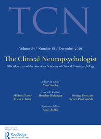 Cover image for The Clinical Neuropsychologist, Volume 34, Issue sup1, 2020