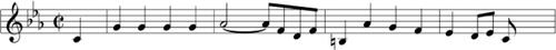 Figure 1. J.S. Bach: subject from Fugue in C minor (BWV 537).