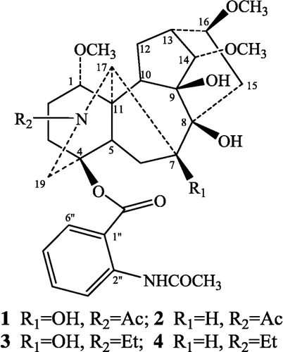Scheme 1 Structures of compounds 1-4.