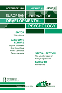 Cover image for European Journal of Developmental Psychology, Volume 15, Issue 6, 2018