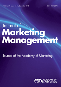 Cover image for Journal of Marketing Management, Volume 31, Issue 17-18, 2015