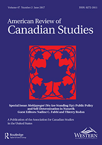 Cover image for American Review of Canadian Studies, Volume 47, Issue 2, 2017