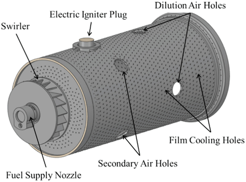 Figure 1. Schematic of the model combustor.