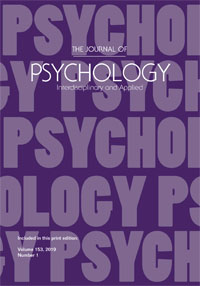 Cover image for The Journal of Psychology, Volume 153, Issue 1, 2019