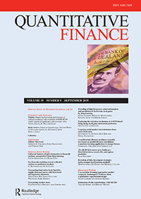 Cover image for Quantitative Finance, Volume 19, Issue 9, 2019
