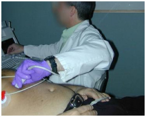 Figure 9 Left-handed cardiac exam; chair is too low or table is too high.